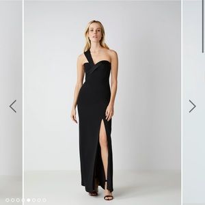 BCBG Ayla One Shoulder Gown 0